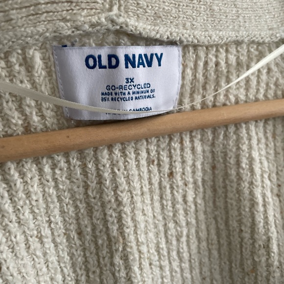 Old Navy Cream / Brown speckled button up Cardigan- size 3X - Picture 2 of 7